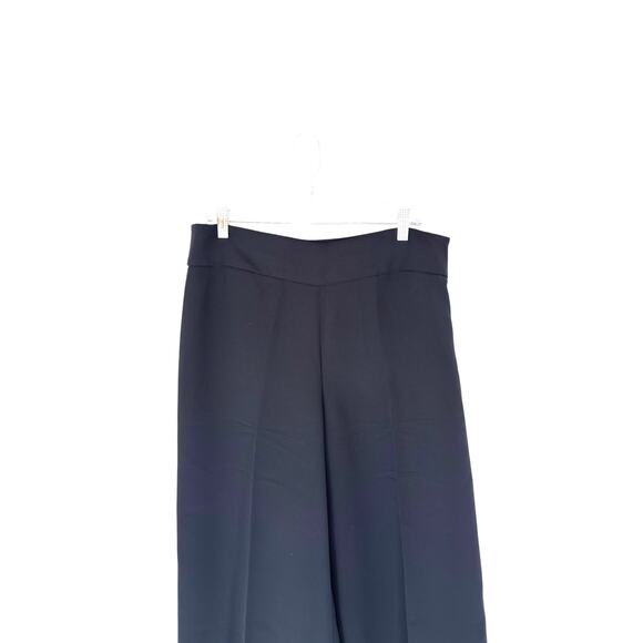 Talbots Dress Pants Black Cropped Wide Leg Office Work Career Business Size 12 - Picture 4 of 12